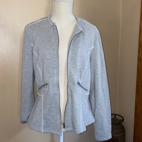 MOSSIMO JACKET Large GREY cinched LIGHTWEIGHT - Picture 1 of 9